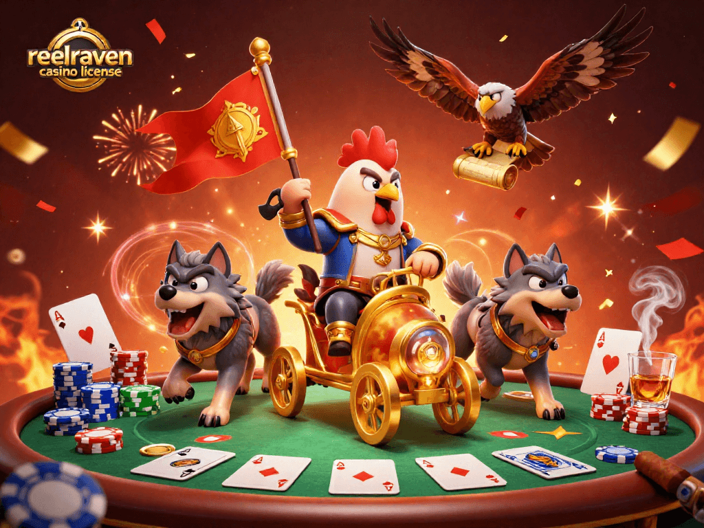 Vérifiez la licence de reelraven casino tout en jouant avec des jetons colorés.