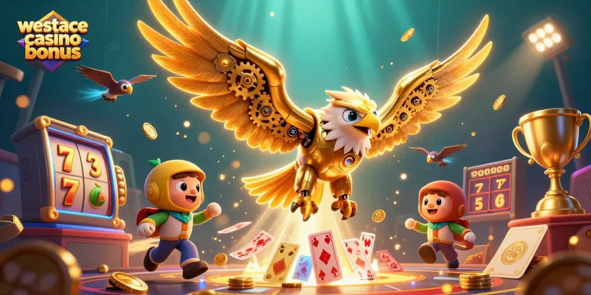 Découvrez le bonus WestAce Casino avec une illustration captivante représentant des jeux de hasard.