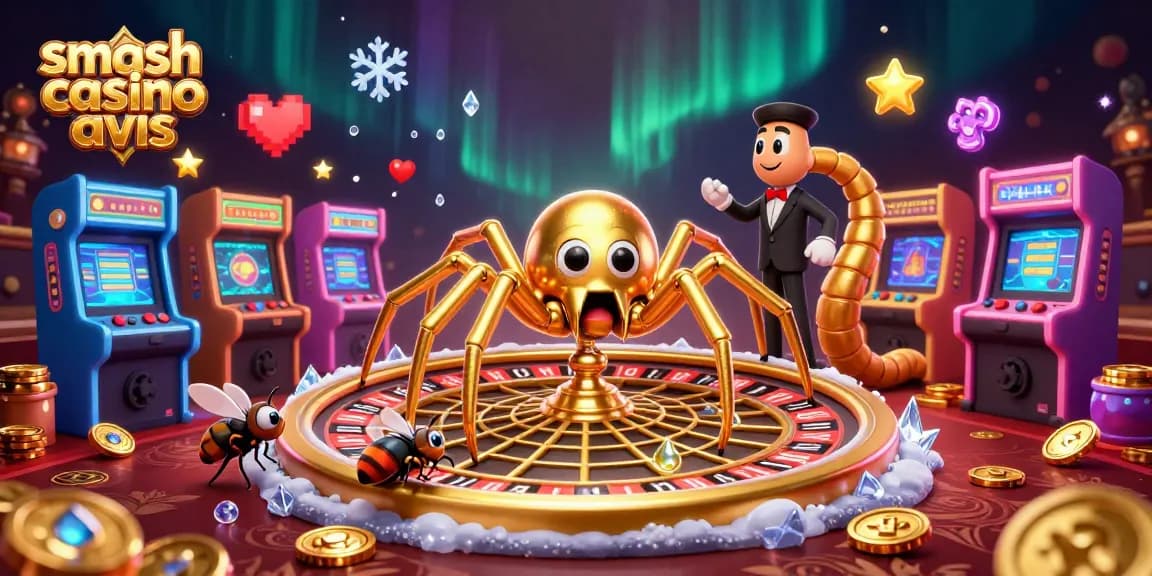 Jouez dans l'univers de smash casino avis avec des personnages de casino animés et colorés.