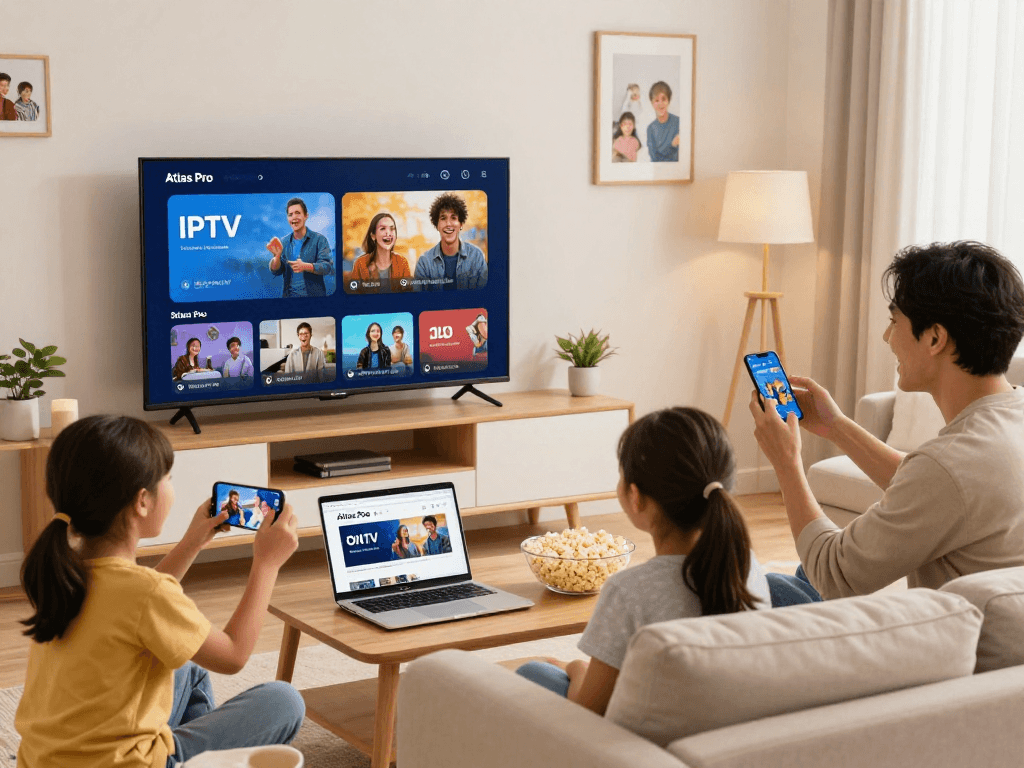 Téléchargez Atlas Pro pour profiter de 12 000 chaînes TV sur votre Smart TV avec votre famille.