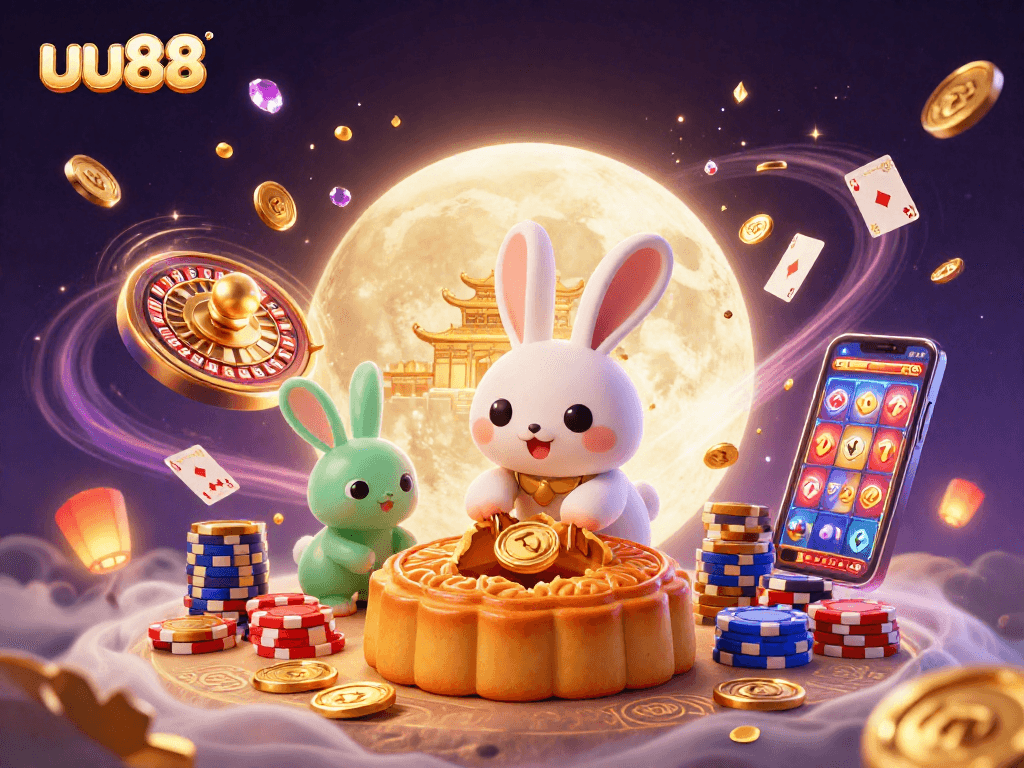 Experience the thrill of uu88 with vibrant casino games, golden coins, and enchanting visuals.